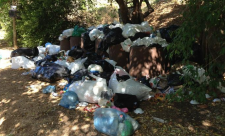Trash bags in Playa Ocotal Guanacaste