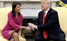 U.N. Ambassador Nikki Haley and President Donald Trump